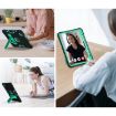 iPad Pro 13 2024 Black Mint Green Silicone Acrylic Case with Holder - 3