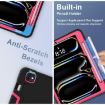 iPad Pro 13 2024 Black Rose Red Silicone Acrylic Case with Holder - 5