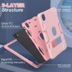 iPad Pro 13 2024 Rose Gold Silicone Acrylic PC Case with Holder - 2