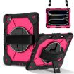 iPad Pro 13 2024 Black Rose Red Silicone Hybrid Tablet Case - 1