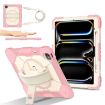 iPad Pro 13 2024 Rose Gold Beige Silicone Hybrid Tablet Case - 2