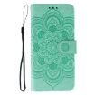 Xiaomi Poco F7 Pro/Redmi K80 Green Sun Mandala Embossed Leather Case - 2