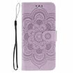 Xiaomi 14T Pro Purple Sun Mandala Embossed Leather Phone Case - 2