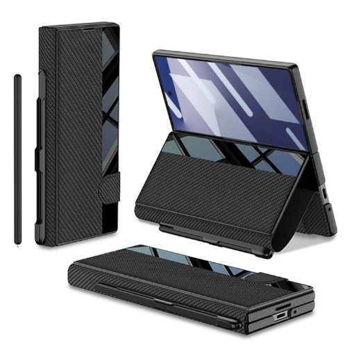 Samsung Galaxy Z Fold7 5G GKK Full Coverage Flip Case with Pen Slot - 1
