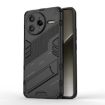 Redmi K80 Pro/Poco F7 Ultra Punk Armor PC+TPU Case with Holder (Black) - 1