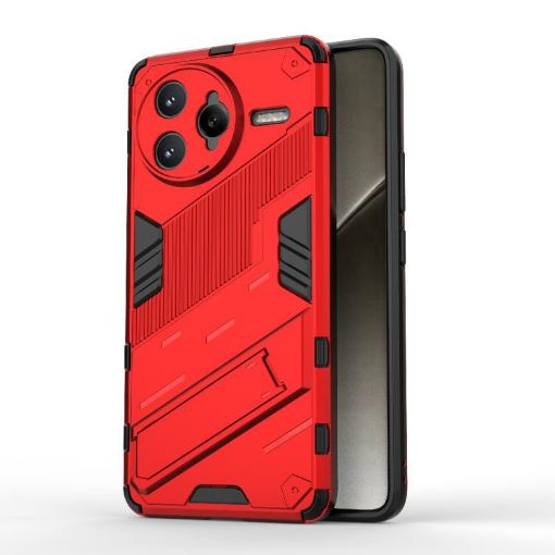 Redmi K80 Pro/Poco F7 Ultra Punk Armor PC+TPU Case with Holder Red - 1