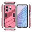 Redmi Note 14 5G Punk Armor Phone Case with Holder - Light Red - 3