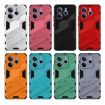 Redmi Note 14 5G Punk Armor Phone Case with Holder - Light Red - 7
