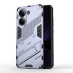Redmi Note Turbo 4 Punk Armor Phone Case with Holder - Grey, PC + TPU - 1