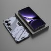 Redmi Note Turbo 4 Punk Armor Phone Case with Holder - Grey, PC + TPU - 2