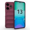 Redmi 13 4G Global Wine Red Magic Shield TPU Flannel Phone Case - 1