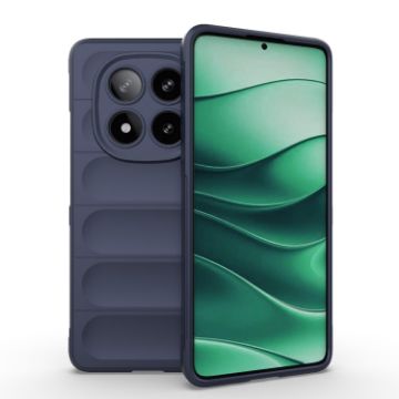 Redmi Note 14 Pro 5G Magic Shield TPU Flannel Case - Dark Blue - 1
