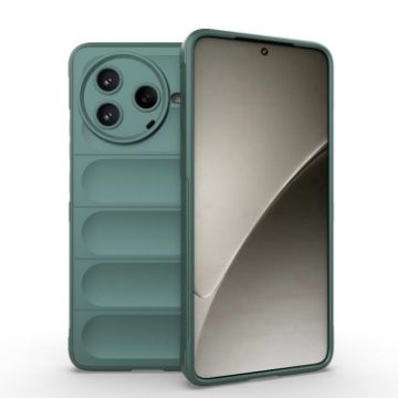Redmi K80 5G/Poco F7 Pro Magic Shield TPU Flannel Case Dark Green - 1