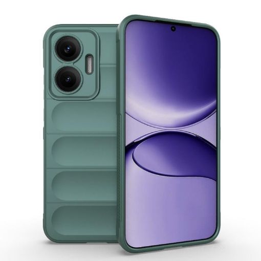 Redmi Turbo 4 Pro 5G Magic Shield TPU Flannel Case - Dark Green - 1