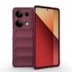 Redmi Note 14S 4G Global Wine Red Magic Shield TPU Flannel Case - 1