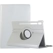 Samsung Galaxy Tab S7/S8 Litchi Texture 360 Rotation Leather Case Silver - 1