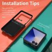 Samsung Galaxy Z Flip7 5G Case with Sliding Window & Ring Stand - Black - 3