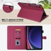 Samsung Galaxy Tab S10 FE+ Red Rhombus Lattice Leather Case - 3