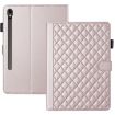 Samsung Galaxy Tab S10 FE+ Rhombus Lattice Leather Case Rose Gold - 2
