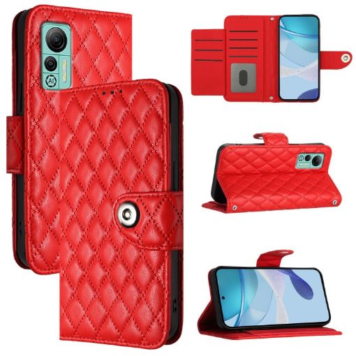 Ulefone Note 14 Red Flip Leather Phone Case with Lanyard - 1