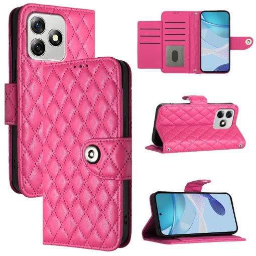 Ulefone Note 18 Ultra Flip Leather Case with Lanyard - Rose Red - 1