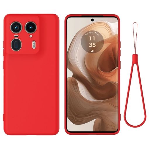 Motorola Edge 50 Ultra Red Silicone Dropproof Full Coverage Case - 1