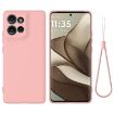 Motorola Edge 50 Pink Liquid Silicone Dropproof Phone Case Full Coverage - 1