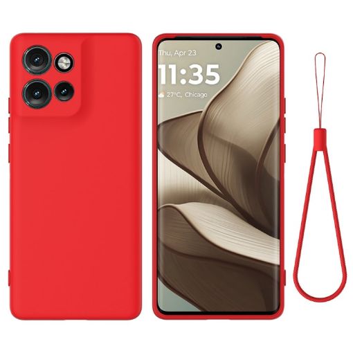 Motorola Edge 50 Neo/Moto S50 Red Silicone Dropproof Phone Case - 1