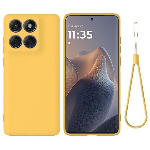 Motorola Edge 60s Yellow Silicone Dropproof Full Coverage Phone Case - 1