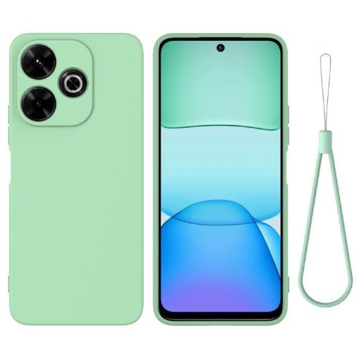 Redmi 13x 4G Green Liquid Silicone Dropproof Full Coverage Case - 1