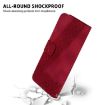Redmi A5 4G 171.7mm Embossed Leather Phone Case - Red - 7