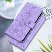 Redmi A5 4G 171.7mm Purple Lily Embossed Leather Phone Case - 2