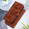 Redmi A5 4G 171.7mm Brown Lily Embossed Leather Phone Case - 2