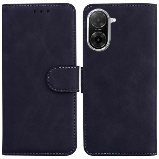 Redmi A5 4G Black Flip Leather Phone Case - Skin Feel Pure Color - 1
