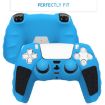 PS5 Blue Black Silicone Gamepad Case - No Rocker Caps Included - 3