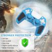 PS5 Blue Black Silicone Gamepad Case - No Rocker Caps Included - 5