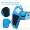 PS5 Blue Black Silicone Gamepad Case with Rocker Caps for Sony - 6