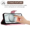 Samsung Galaxy A07 4G Pink Rhombic Texture Flip Leather Case with Lanyard - 3