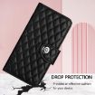 Samsung Galaxy A17 5G Black Rhombic Texture Flip Leather Case with Lanyard - 6