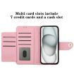 Samsung Galaxy A17 5G Pink Rhombic Texture Flip Leather Case with Lanyard - 4