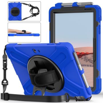 Shockproof Silicone PC Case for Microsoft Surface Go 4/3/2/1 with Holder & Strap - 1