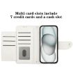 Xiaomi Civi 5 Pro 5G White Rhombic Texture Flip Leather Case with Lanyard - 4