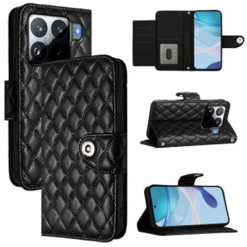 Xiaomi 15S Pro 5G Flip Leather Phone Case with Lanyard - Black - 1