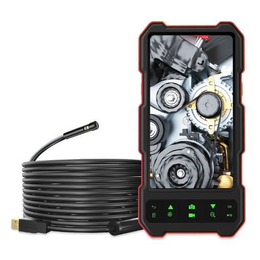 T21 4.5" IPS Screen Dual Camera Endoscope 1m - Black Red - 1