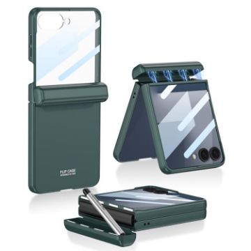 Samsung Galaxy Z Flip7 5G Case with Pen Box+Pen, Night Green, GKK Magnetic - 1