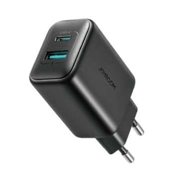 JOYROOM JR-TCF13 25W Dual USB & Type-C Charger, EU Plug, Black - 1
