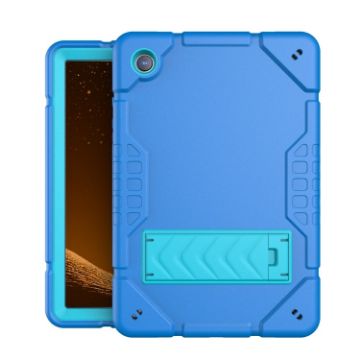 Samsung Galaxy Tab A8 Armor Holder Silicone Hybrid Case - Blue - 1