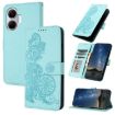 Redmi Turbo 4 Pro/Poco F7 Datura Flower Embossed Flip Case Light Blue - 1