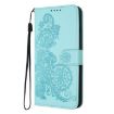 Redmi Turbo 4 Pro/Poco F7 Datura Flower Embossed Flip Case Light Blue - 3