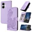 Redmi Turbo 4 Pro/Poco F7 Datura Flower Embossed Purple Leather Case - 1